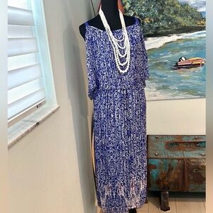 💙Magic,Summer OverLay Dress, Pleated & Completely Lined, Like New, 2X